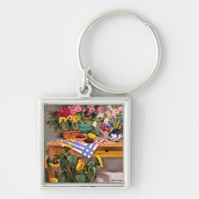 Fresh Flowers I Key Ring (Front)