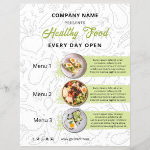 Fresh Food , Healthy Food Catering Restaurant Menu