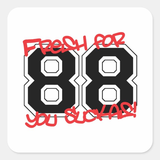Fresh for '88 square sticker (Front)