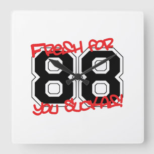 Fresh for '88 square wall clock