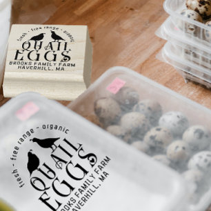 Fresh Free Range Organic Quail Eggs Carton Stamp