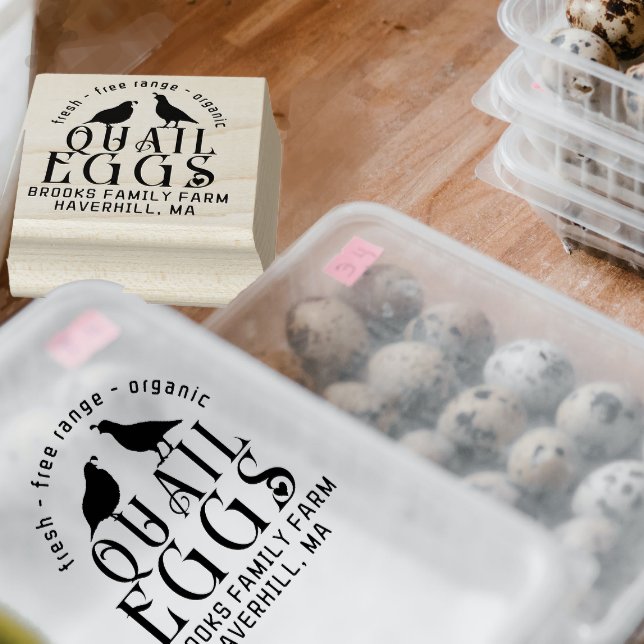 Fresh Free Range Organic Quail Eggs Carton Stamp  (Creator Uploaded)