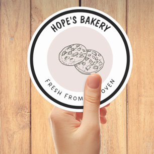 Fresh from oven classic round sticker