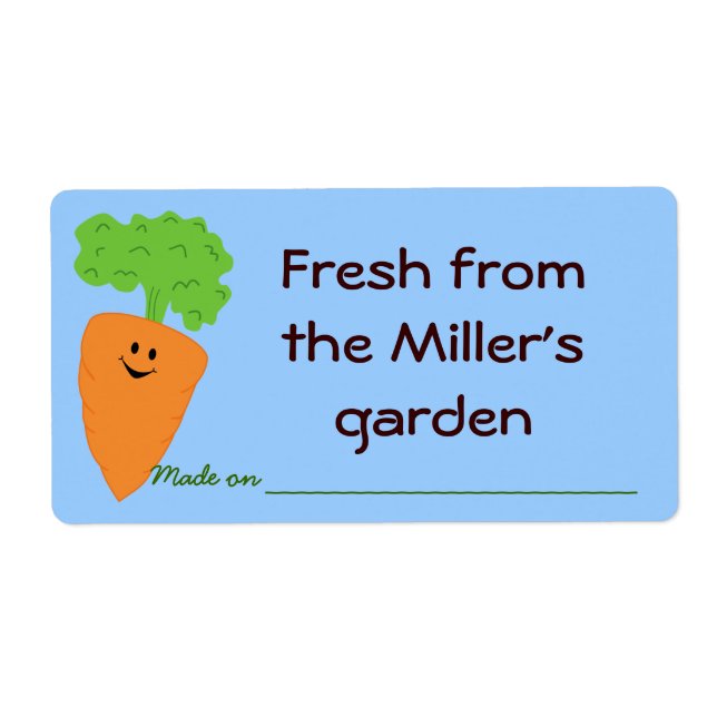 Fresh from the Garden Produce Label (Front)