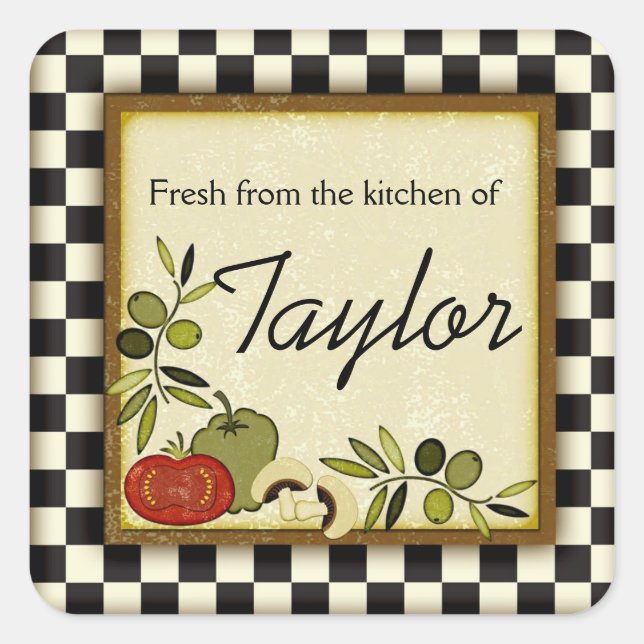 Fresh from the kitchen of custom stickers (Front)