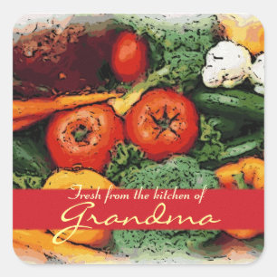 Fresh from the kitchen of vegetable art labels