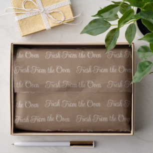 Fresh From The Oven   Warm Cocoa-Brown Homemade  Tissue Paper