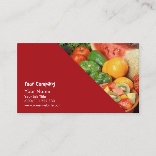 Fresh fruit and vegetables business card (Front)