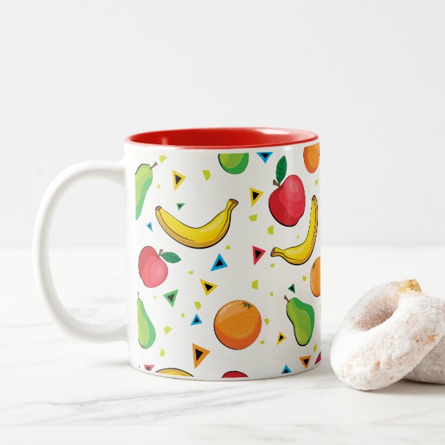 Fresh Fruit Fun Print Mug (With Donut)