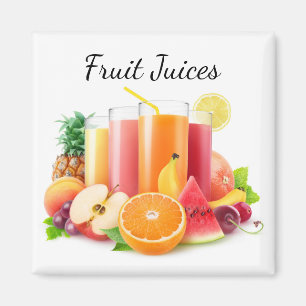 Fresh fruit juices magnet