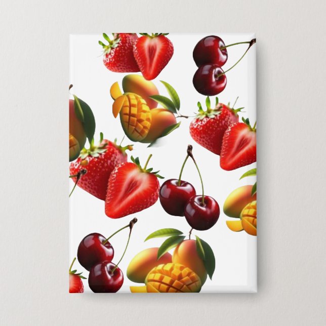 Fresh Fruit Pattern – Strawberry, Cherry & Mango A (Front)