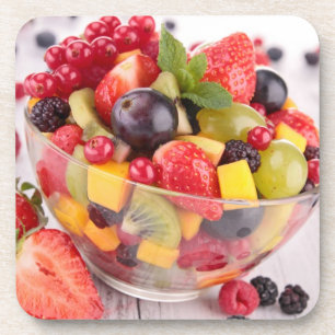 Fresh fruit salad coaster