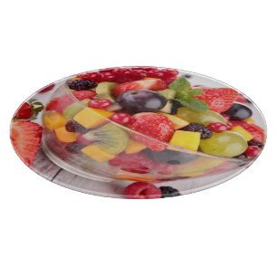 Fresh fruit salad cutting board