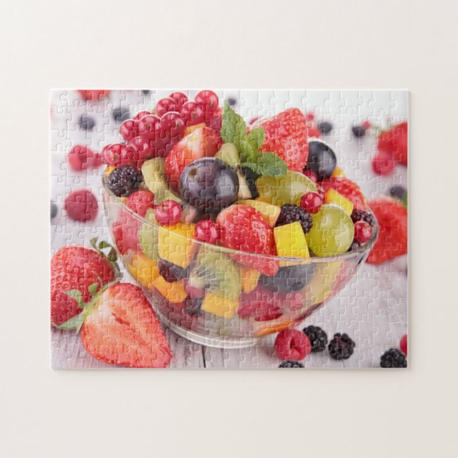 Fresh fruit salad jigsaw puzzle (Horizontal)