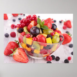 Fresh fruit salad poster