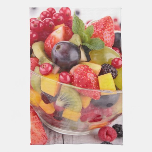Fresh fruit salad tea towel (Vertical)