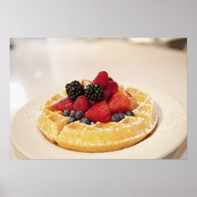 Fresh fruit waffle poster (Front)