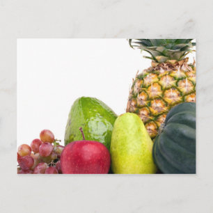 Fresh Fruits and Vegetables Layout Postcard