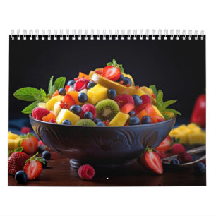 Fresh Fruits Assortment Healthy Colourful Food Calendar