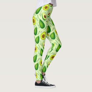 Fresh Fruits Background Avocado Pattern Leggings