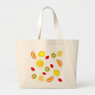 Fresh fruits large tote bag