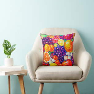"Fresh Fruits Pattern" Cute Art. Buy Now  Cushion