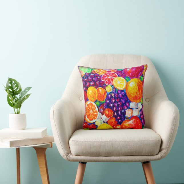 "Fresh Fruits Pattern" Cute Art. Buy Now  Cushion (Chair)