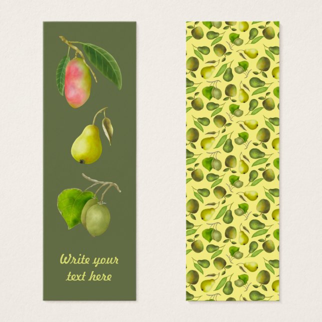 Fresh Fruits Personalised Bookmark (Front & Back)