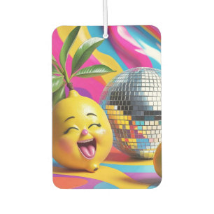"Fresh & Funky – Retro Lemon Disco Ball Freshener