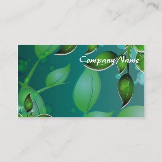 Fresh Garden Leaves Business Card (Front)