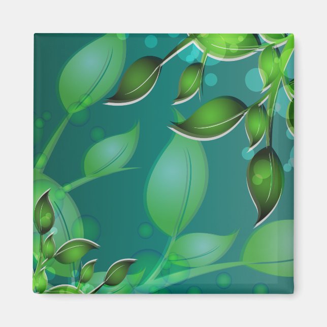 Fresh Garden Leaves Magnet (Front)
