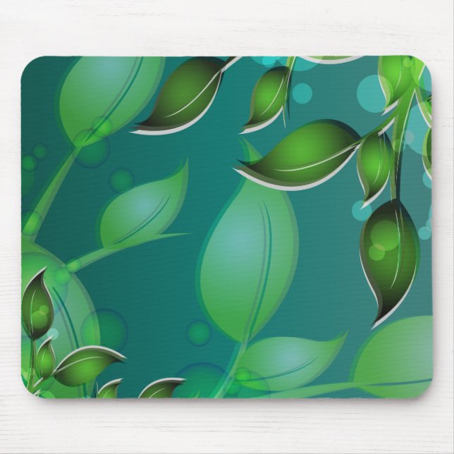 Fresh Garden Leaves Mouse Pad (Front)