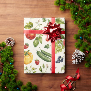 Fresh Garden Produce & Fruit Wrapping Paper