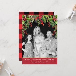 Fresh Garland Christmas Photo Card