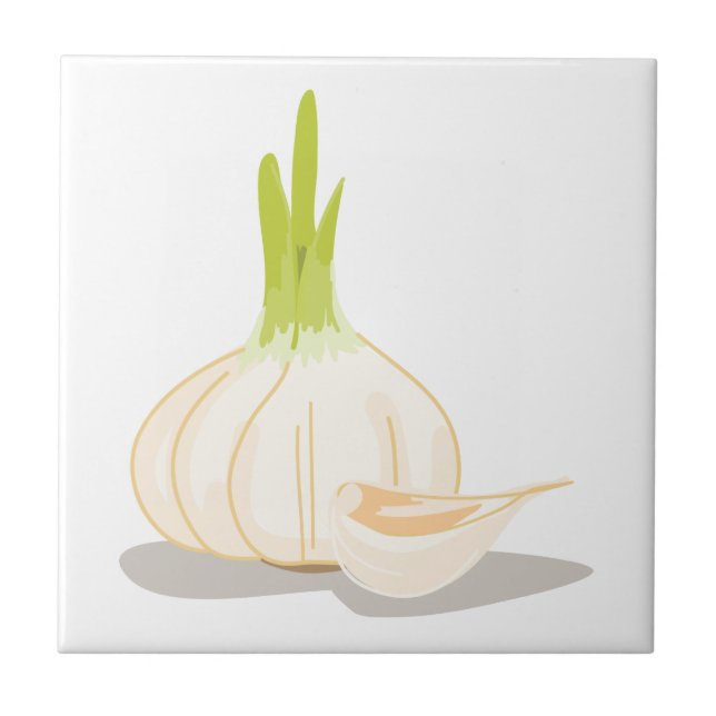 Fresh Garlic Ceramic Tile (Front)