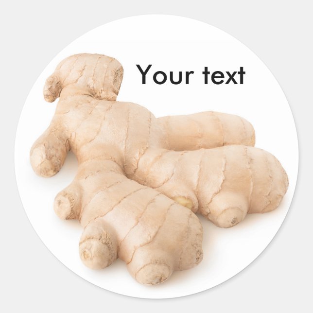 Fresh ginger classic round sticker (Front)
