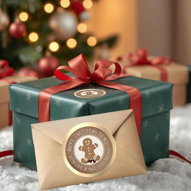 Fresh Gingerbread Man Cookie Kraft Envelope Seal (Creator Uploaded)