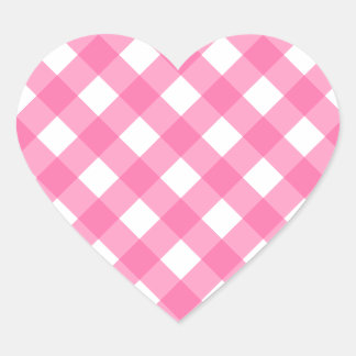 Fresh Gingham 01 Heart Sticker