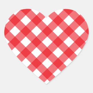 Fresh Gingham 02 Heart Sticker