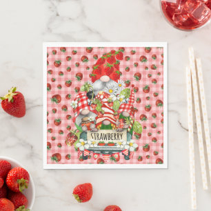 Fresh Gnome Strawberries Napkins