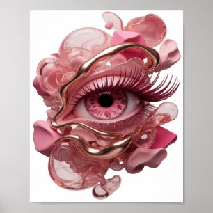 Fresh Gold ABSTRACT ART Design Poster