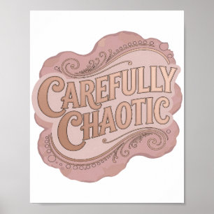 Fresh Gold CAREFULLY CHAOTIC Modern Design Poster