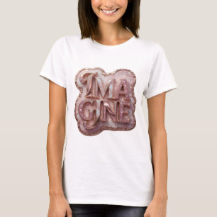 Fresh Gold IMAGINE 3D Text Art T-Shirt