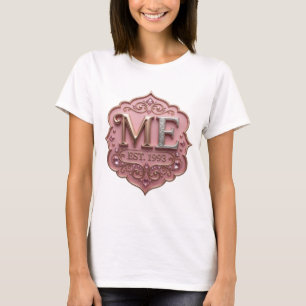 Fresh Gold ME EST 1993 Text Design T-Shirt