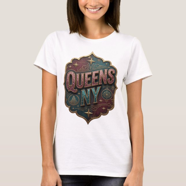 Fresh Gold QUEENS NY Tee (Front)