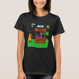Fresh Grapes Got Any Ice Lemonade Stand  Cute Duck T-Shirt
