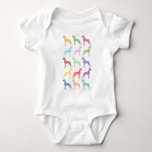 Fresh Great Dane Pattern Baby Bodysuit