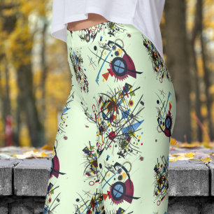 Fresh Green Abstract Pattern Leggings