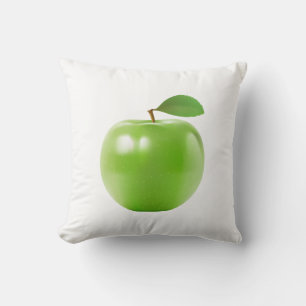 Fresh Green Apple Throw Pillow