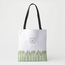 Fresh Green Asparagus Monogram